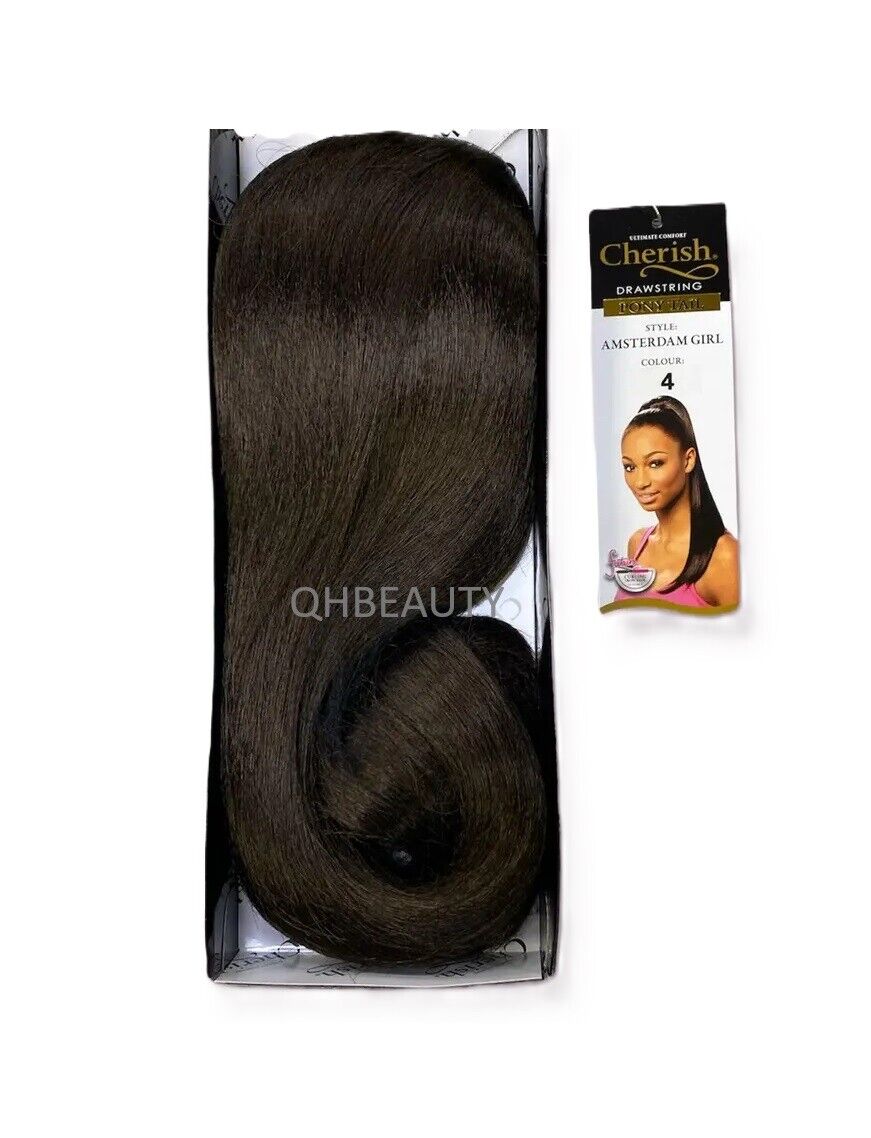 Cherish Synthetic Straight Drawstring Long Natural Ponytail - Amsterdam Girl