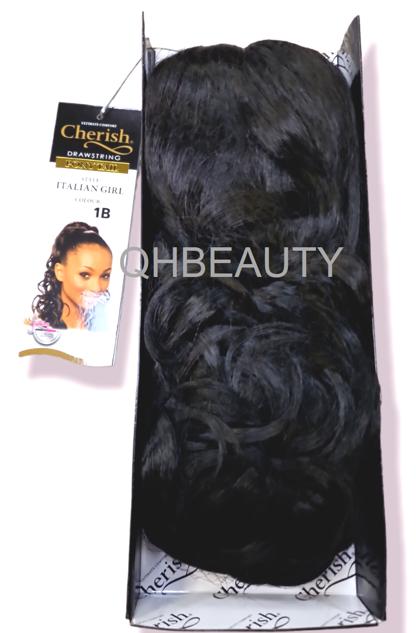 Cherish Synthetic Drawstring Long Curly Ponytail Hair Extension - ITALIAN GIRL