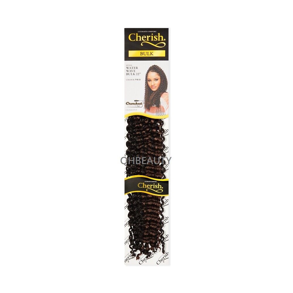 CHERISH SYNTHETIC BULK CROCHET BRAID TIGHT CURL HAIR EXTENSION - WATER WAVE 22"