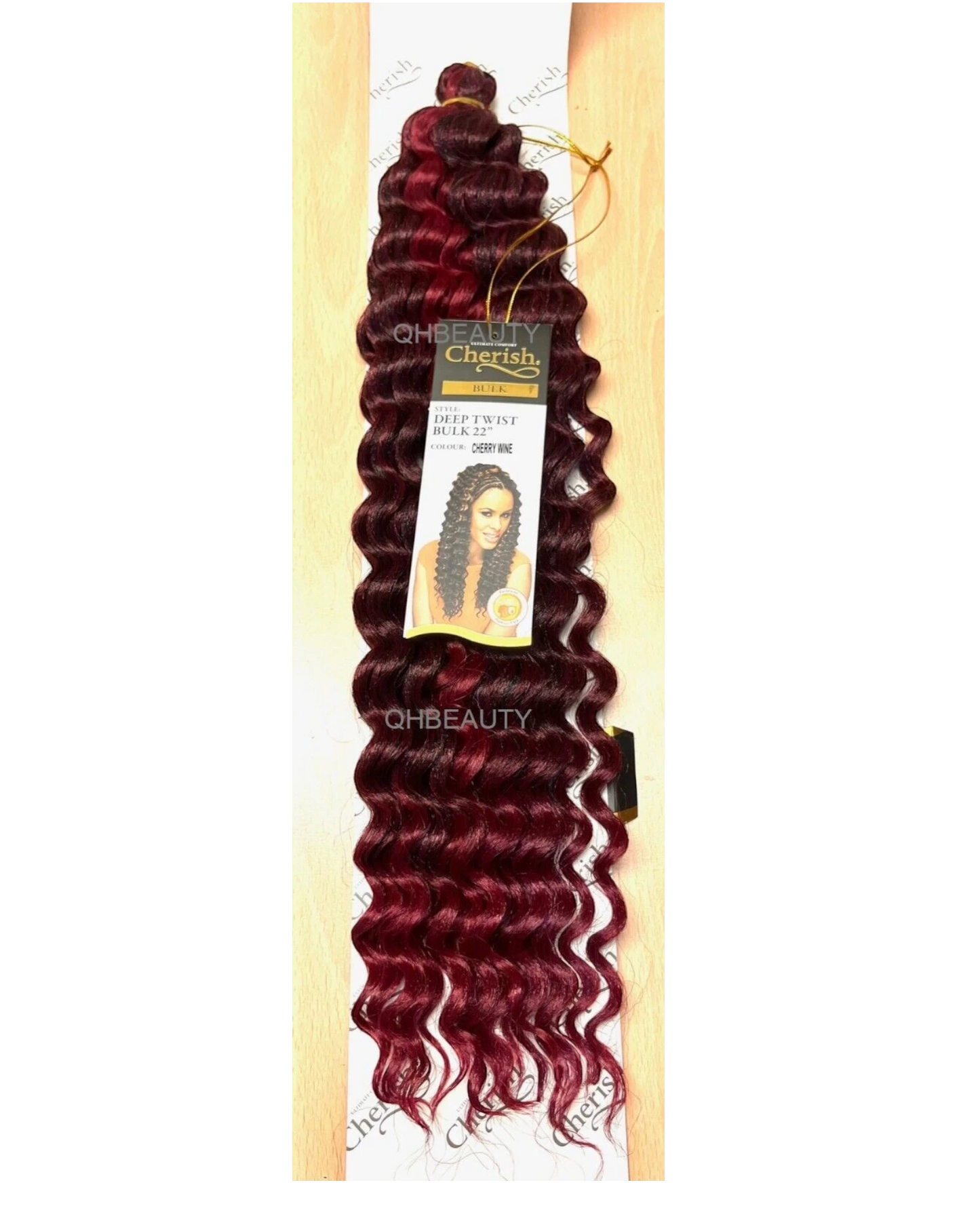 CHERISH SYNTHETIC BULK CROCHET CURLY HAIR EXTENSION BRAIDS - DEEP TWIST 22 INCH