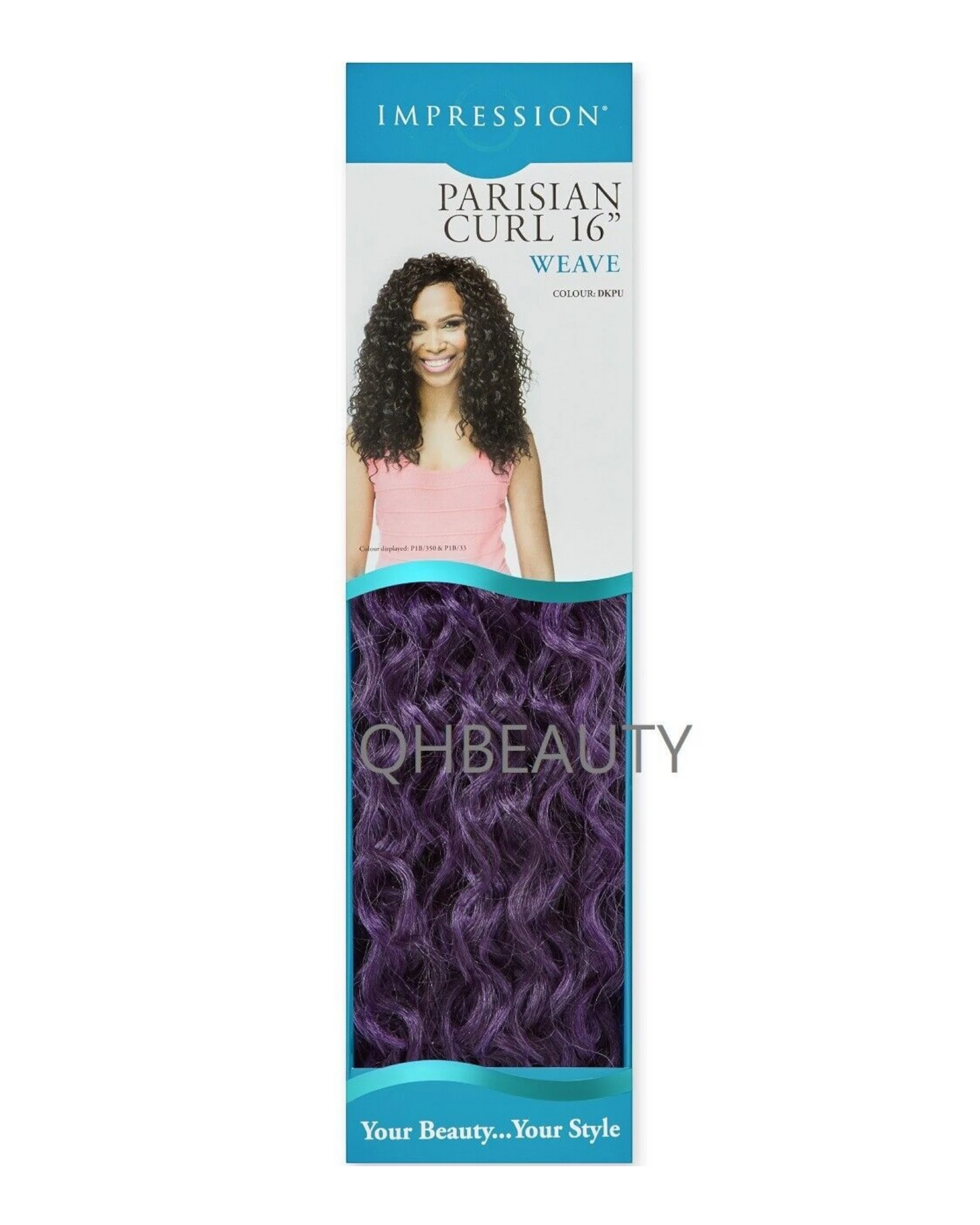 IMPRESSION LONG CURLY SYNTHETIC HAIR EXTENSION WEAVE - PARISIAN CURL 16 INCH