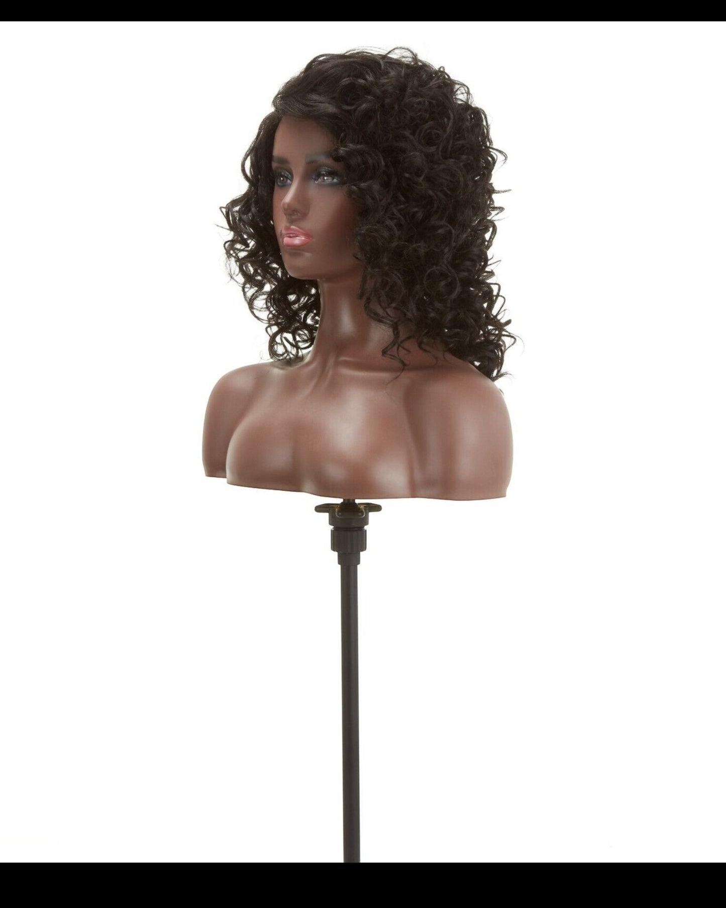 Impression Synthetic Hand Made Invisible L Part Curly Hair Lace Wig - MIA