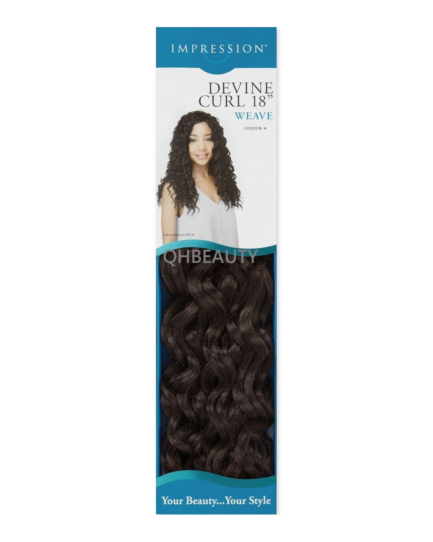 IMPRESSION SYNTHETIC CURLY LONG HAIR EXTENSION WEAVE - DEVINE CURL 18 INCH