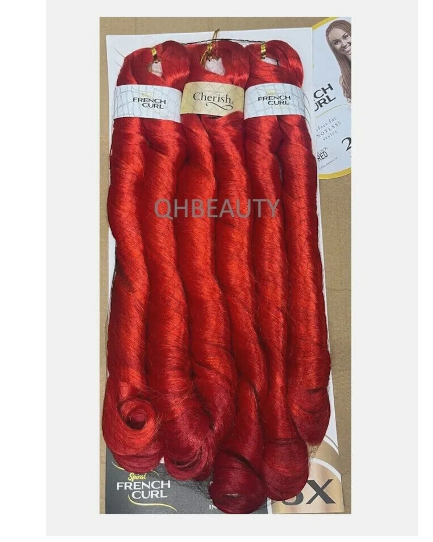CHERISH SYNTHETIC CURLY HAIR EXTENSION BRAID - 3 x SPIRAL FRENCH CURL 28 INCHES
