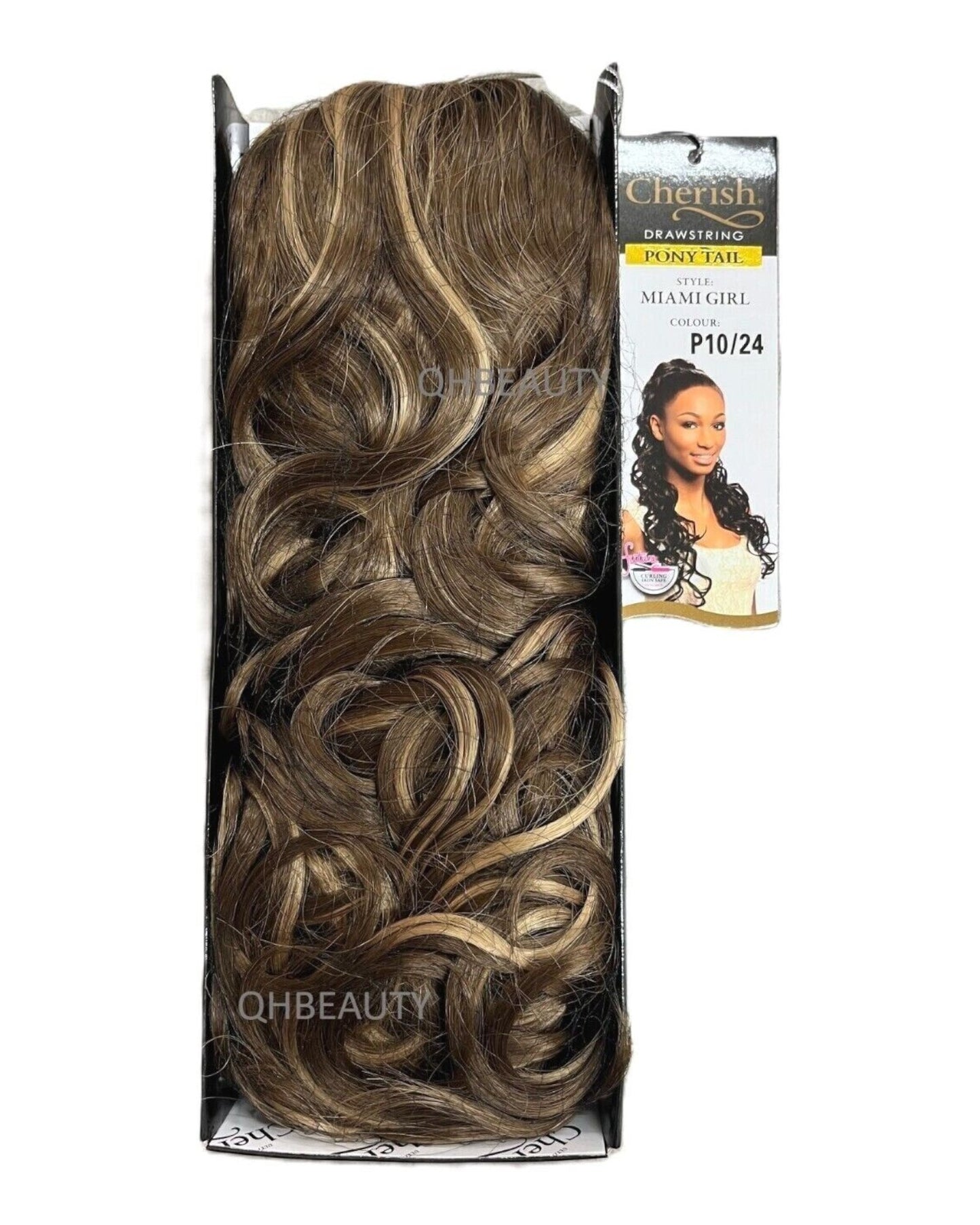 Cherish Synthetic Long Curly Drawstring Natural Hair Ponytail - Miami Girl