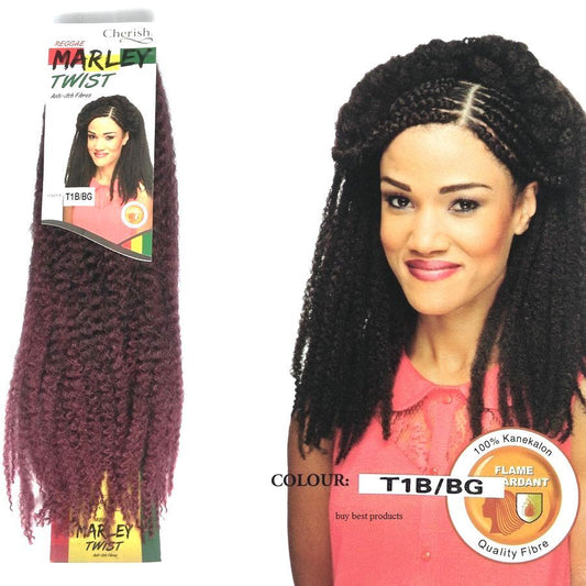 Cherish Synthetic Afro Kinky Cuban Anti itch Hair Extension  Marley Twist Braid