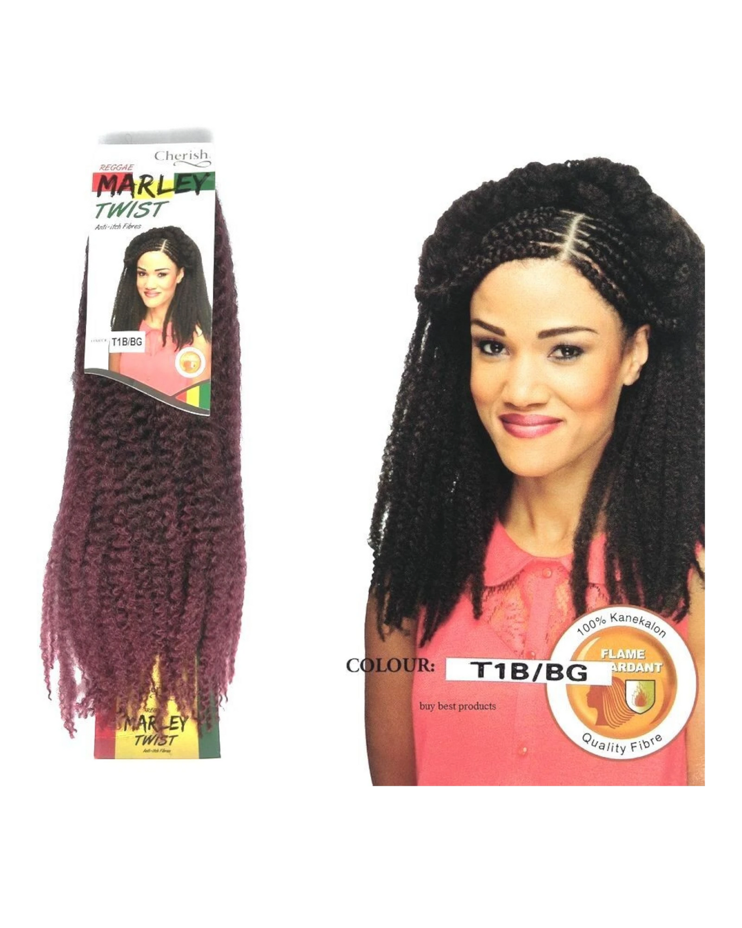 Cherish Synthetic Afro Kinky Cuban Anti itch Hair Extension  Marley Twist Braid