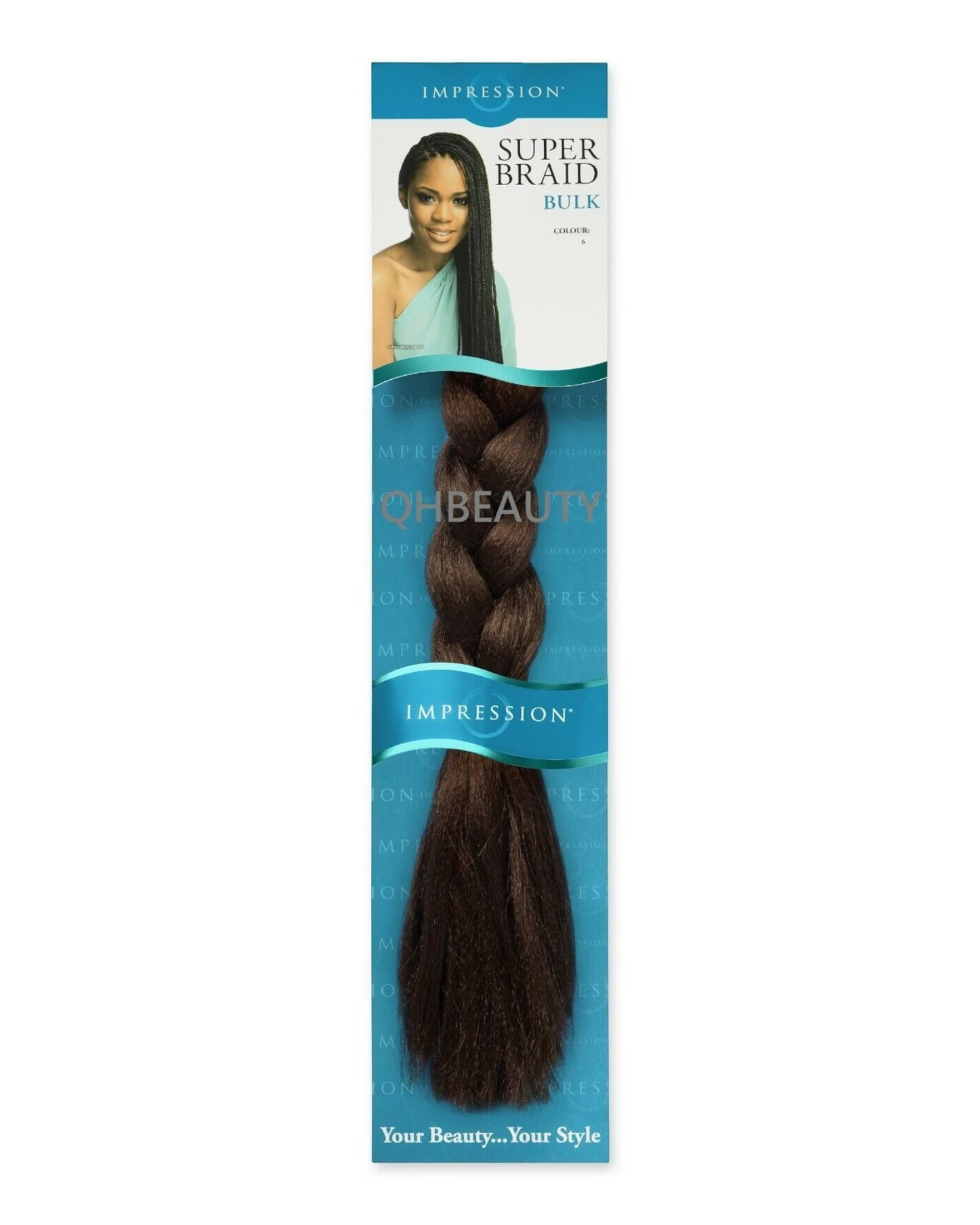 Impression Synthetic Natural Long Ultra Crochet Hair Extensions Super Braid 86"