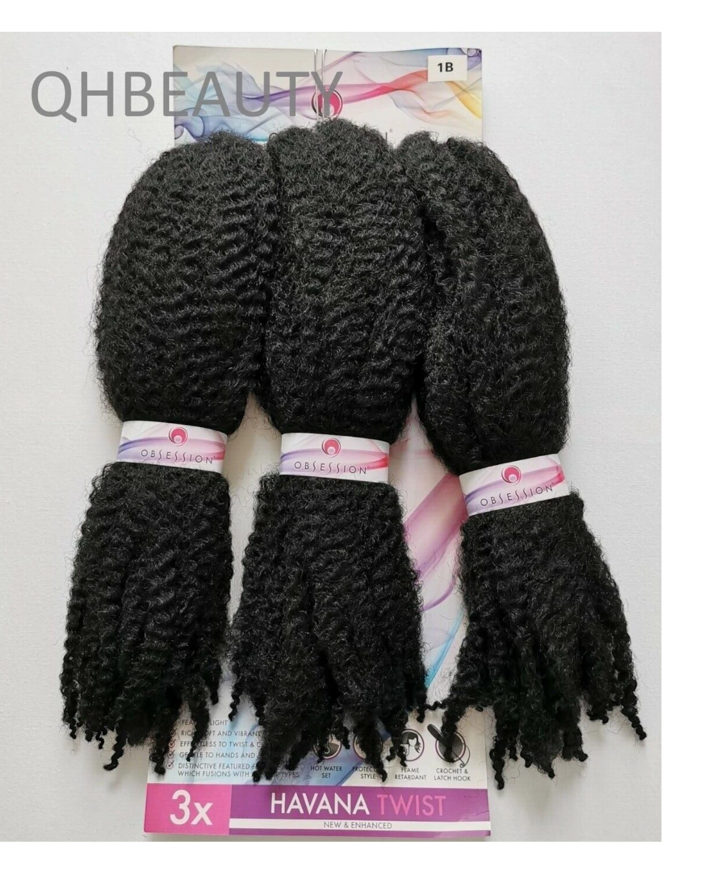 Obsession Synthetic Crochet Afro Cuban Braid Hair Extension - Havana Twist