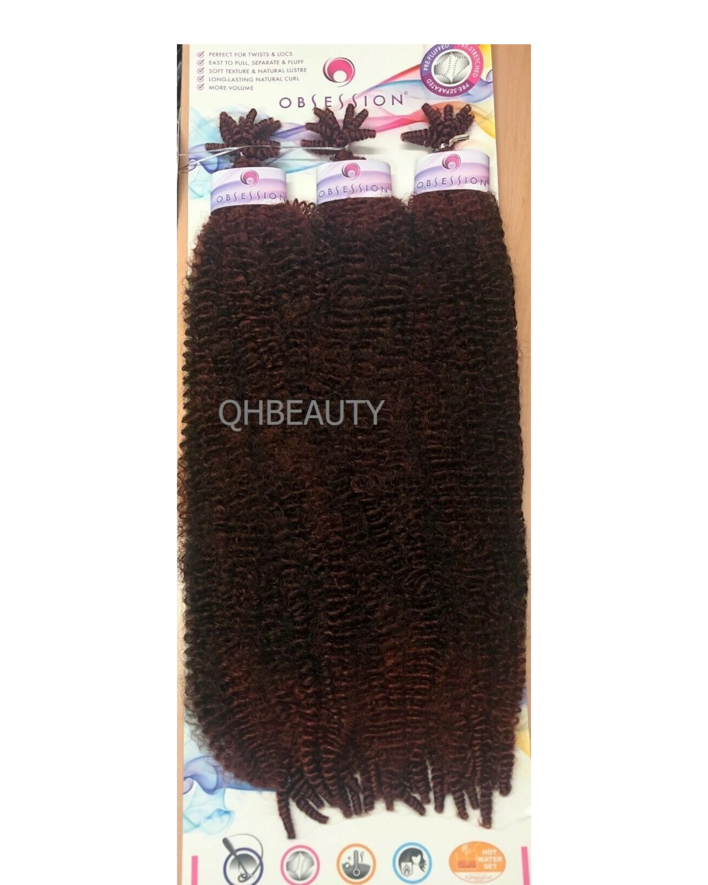 OBSESSION SYNTHETIC CROCHET BRAID 3X PRE-FLUFFED - POPPIN TWIST 28 INCHES