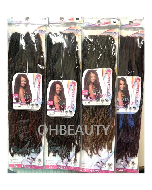 Obsession Synthetic Crochet Pre Looped Braid Hair Extension - RASTA LOCS 20 INCH