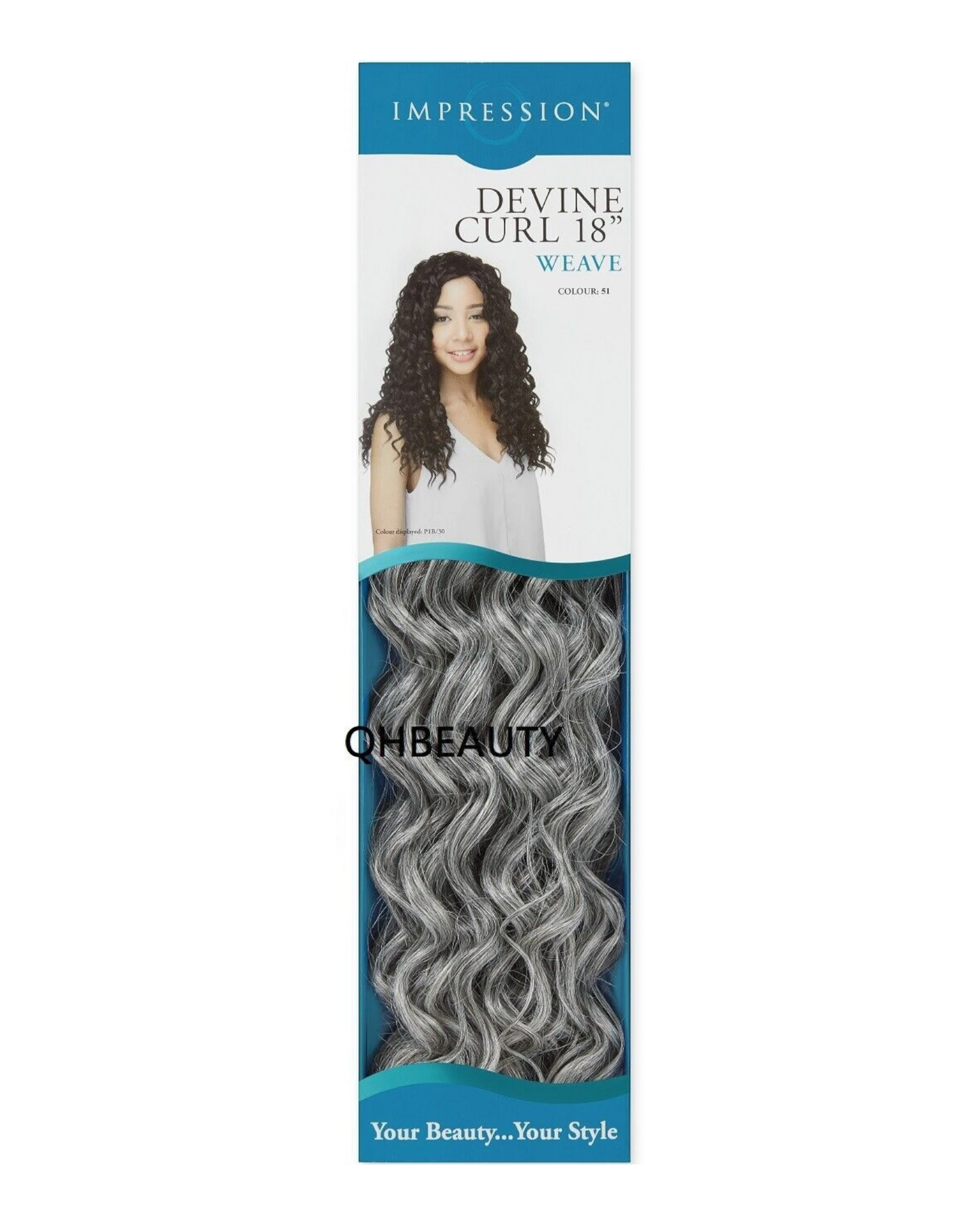 IMPRESSION SYNTHETIC CURLY LONG HAIR EXTENSION WEAVE - DEVINE CURL 18 INCH