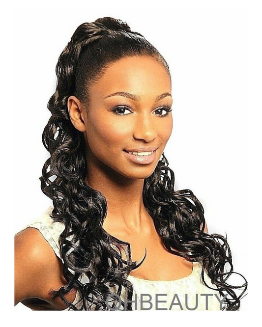 Cherish Synthetic Drawstring Long Curly Ponytail Hair Extension - ITALIAN GIRL