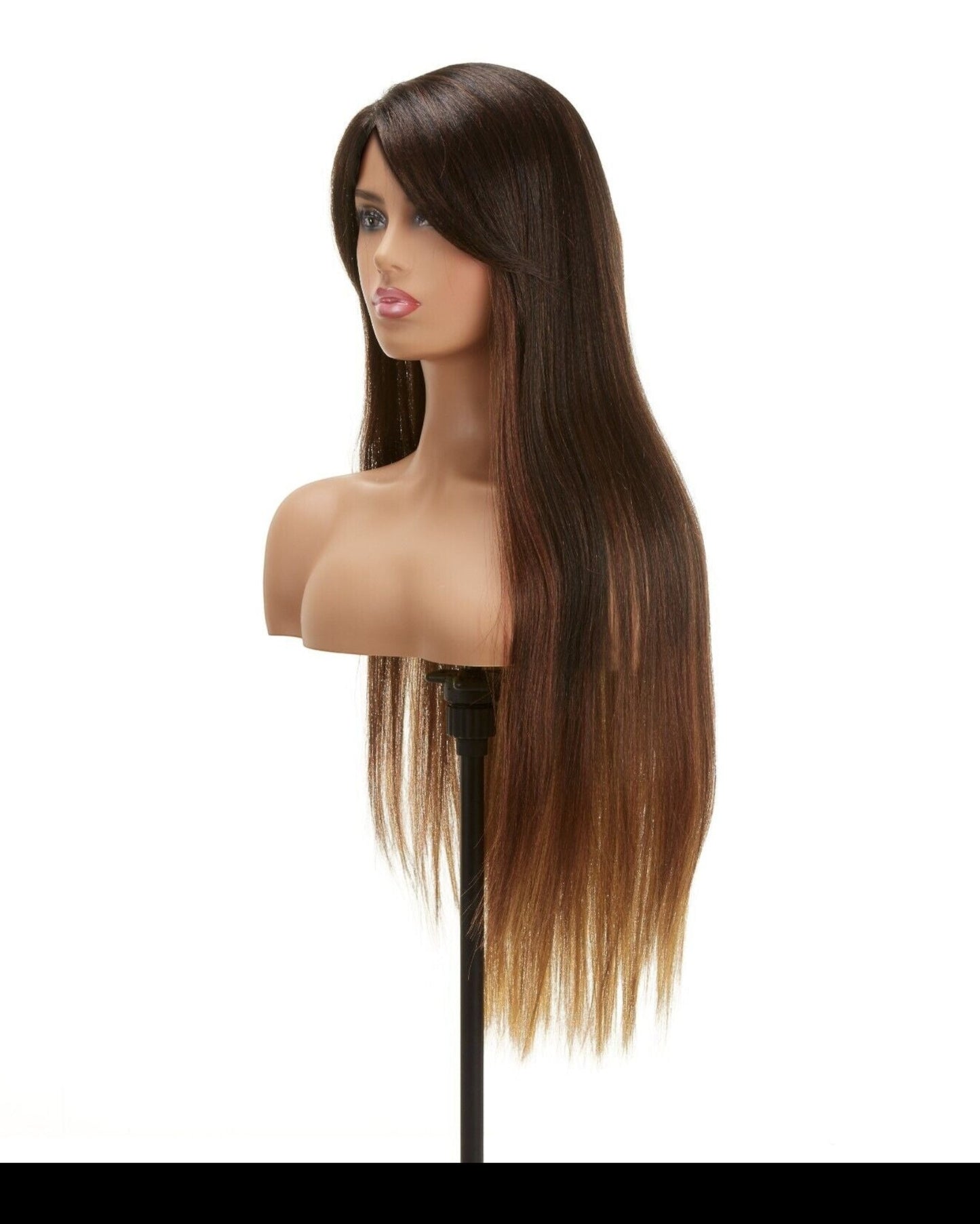 Impression Synthetic Invisible L Part Lace Long Yaky Straight Hair Wig -- RAVEN