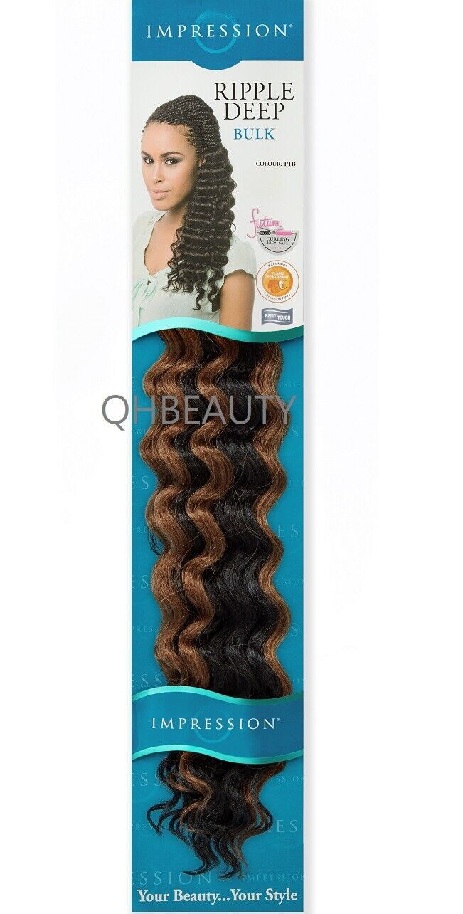 IMPRESSION SYNTHETIC HAIR EXTENSION CROCHET CURLY BRAID - RIPPLE DEEP 20 INCH