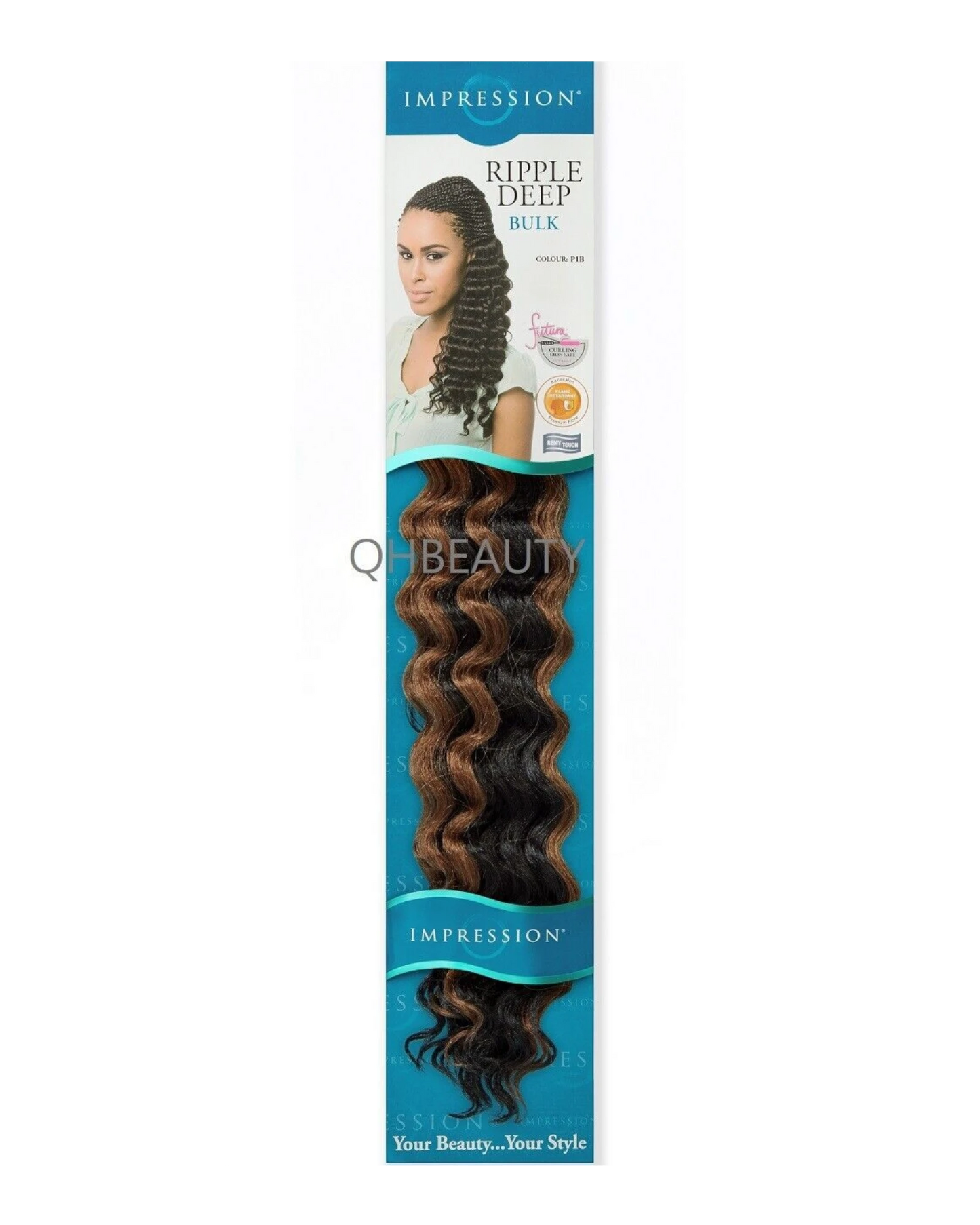 IMPRESSION SYNTHETIC HAIR EXTENSION CROCHET CURLY BRAID - RIPPLE DEEP 20 INCH