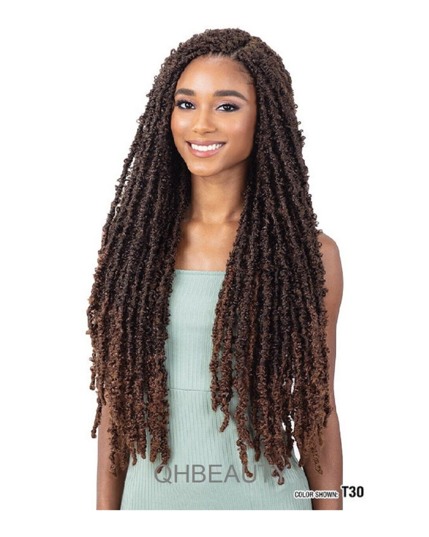 CHERISH SYNTHETIC CROCHET LONG HAIR EXTENSION PRE LOOP BRAID - BUTTERFLY LOC 24"