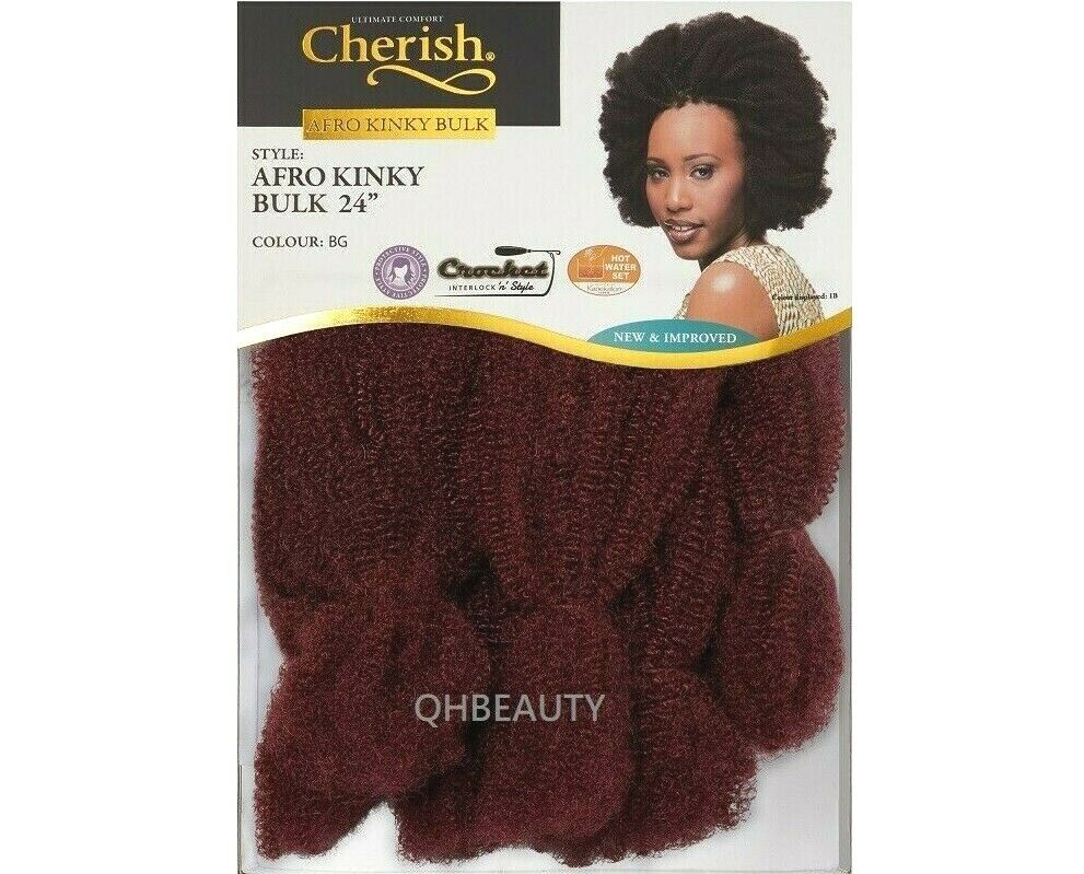 CHERISH SYNTHETIC BULK BRAIDING CROCHET NEW HAIR EXTENSIONS - AFRO KINKY 24 INCH