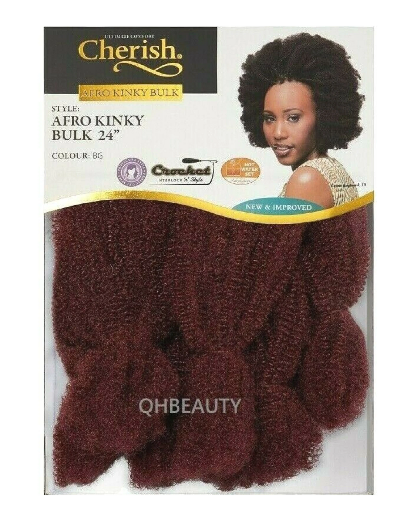 CHERISH SYNTHETIC BULK BRAIDING CROCHET NEW HAIR EXTENSIONS - AFRO KINKY 24 INCH