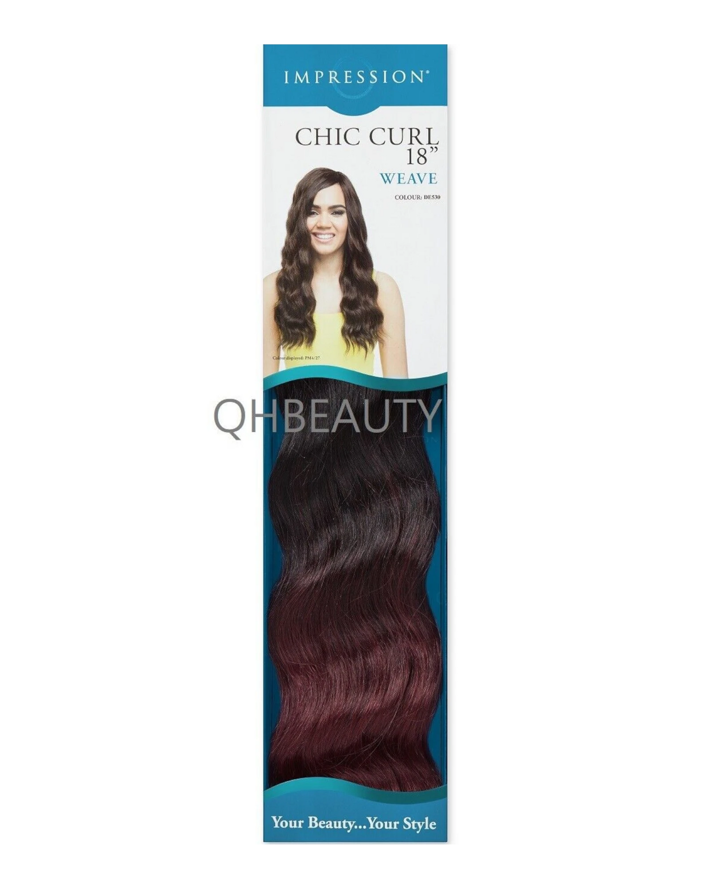 IMPRESSION SYNTHETIC BODY WAVE LONG HAIR EXTENSION WEAVE - CHIC CURL 18 INCH