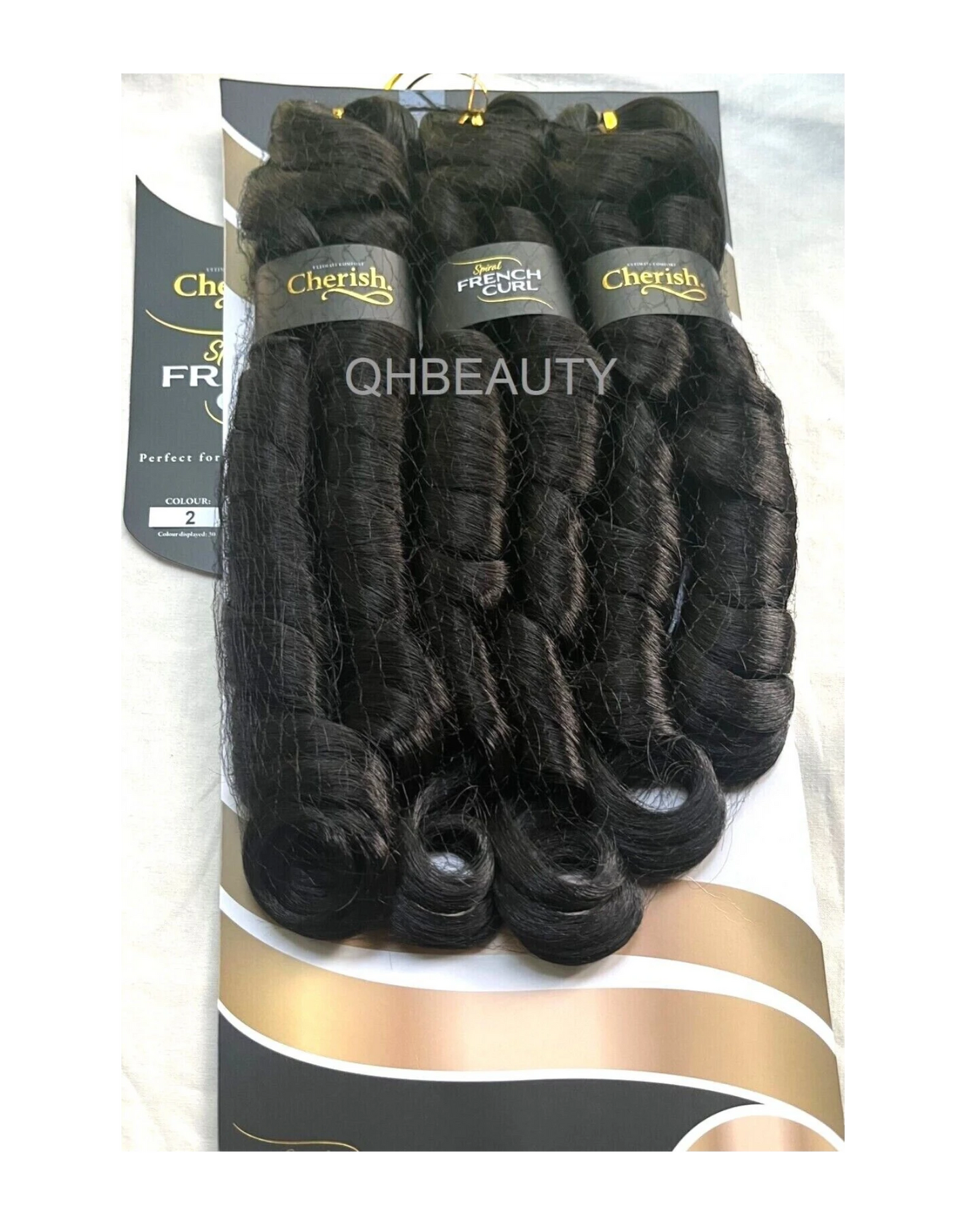 CHERISH SYNTHETIC HAIR EXTENSION BRAID - 3 x SPIRAL FRENCH CURL 22 & 28 INCHES