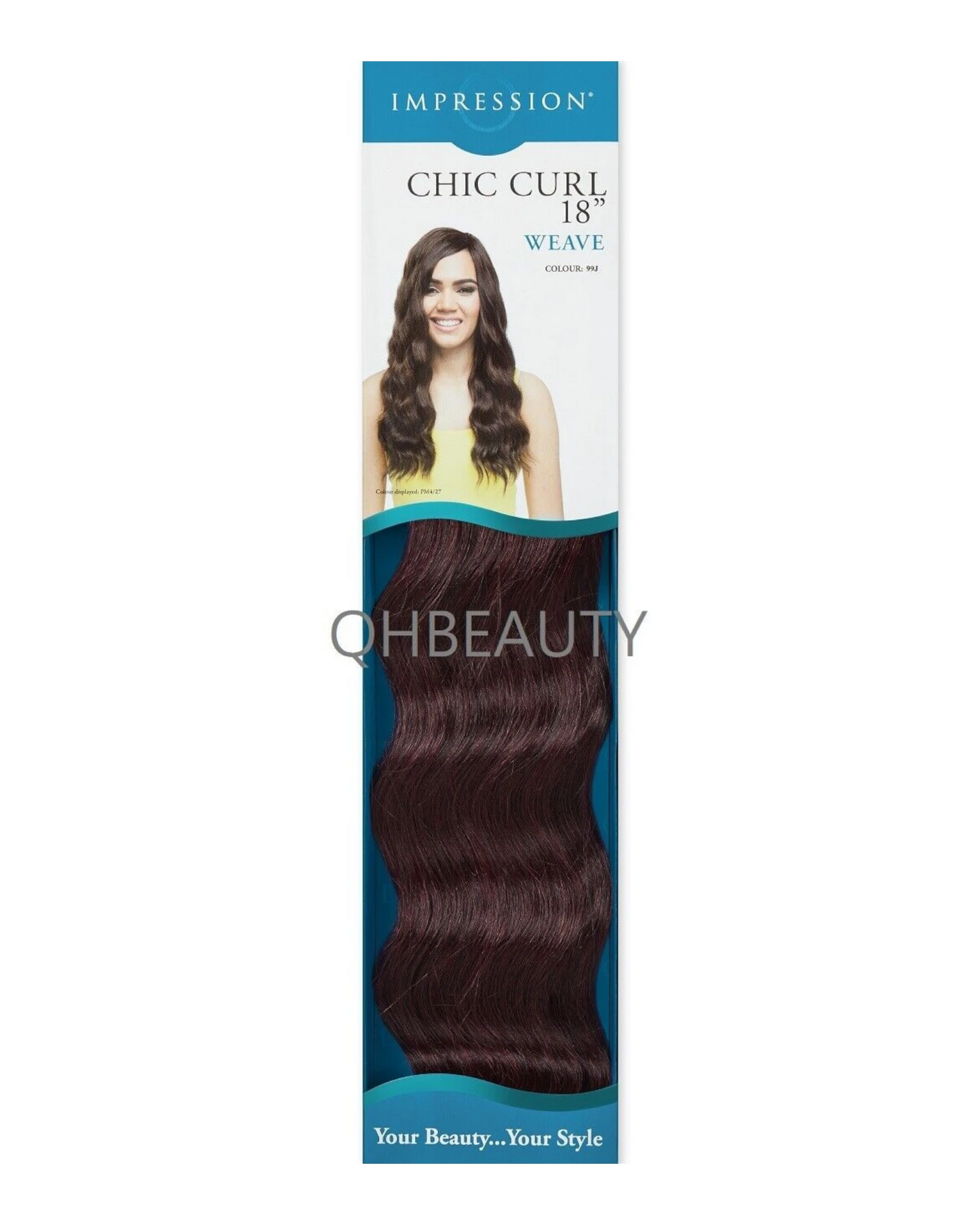 IMPRESSION SYNTHETIC BODY WAVE LONG HAIR EXTENSION WEAVE - CHIC CURL 18 INCH