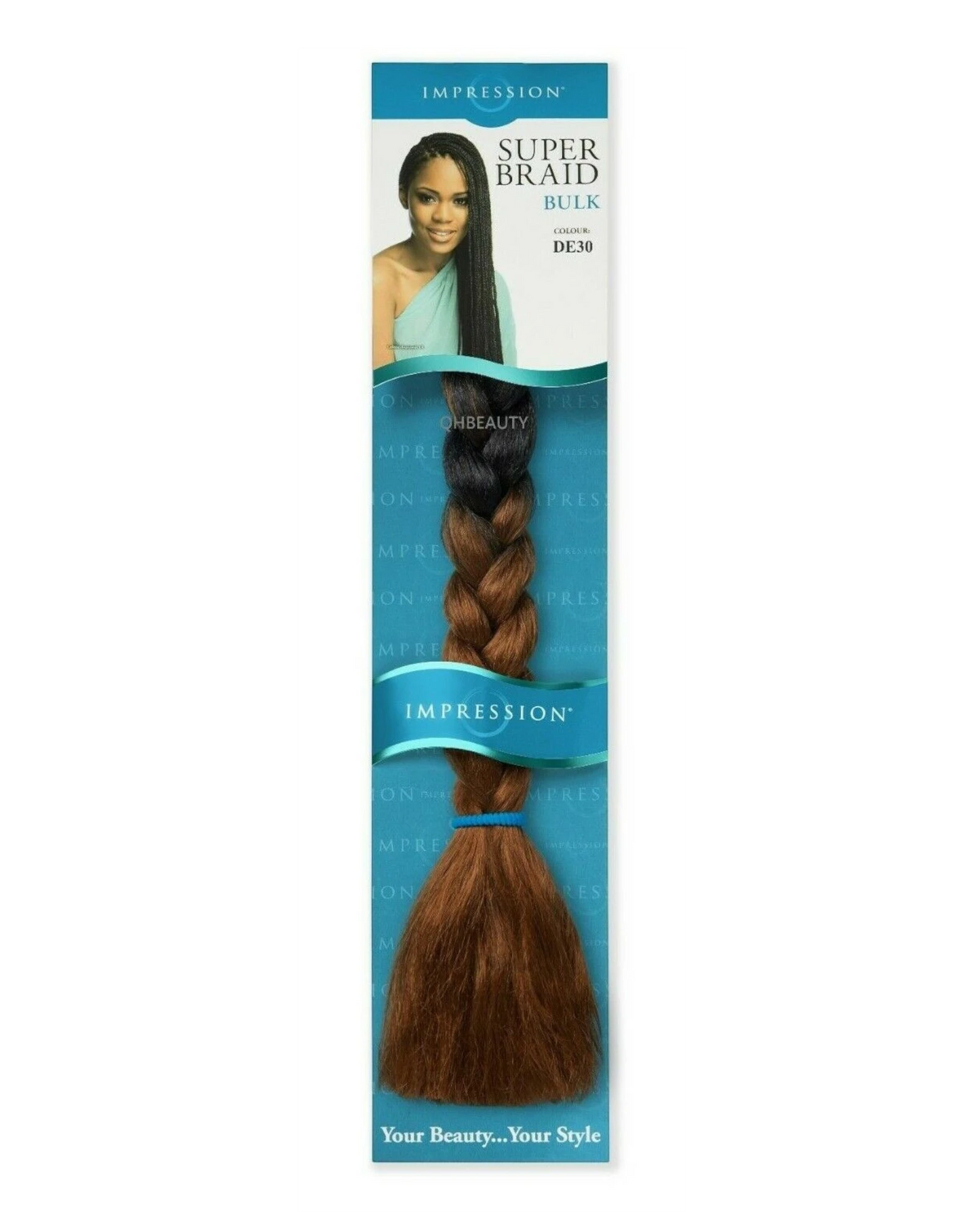 Impression Synthetic Natural Long Ultra Crochet Hair Extensions Super Braid 86"