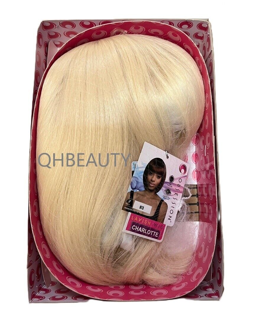 Obsession Synthetic Lavish Straight Bob Bangs 100% Hand Tied Hair Wig  CHARLOTTE