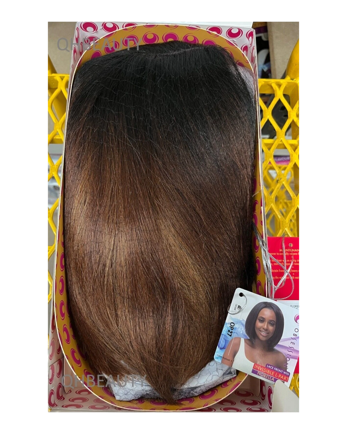 Obsession Synthetic Lace Front Free Part Hand Tied Straight Hair Wig - FIORELLA