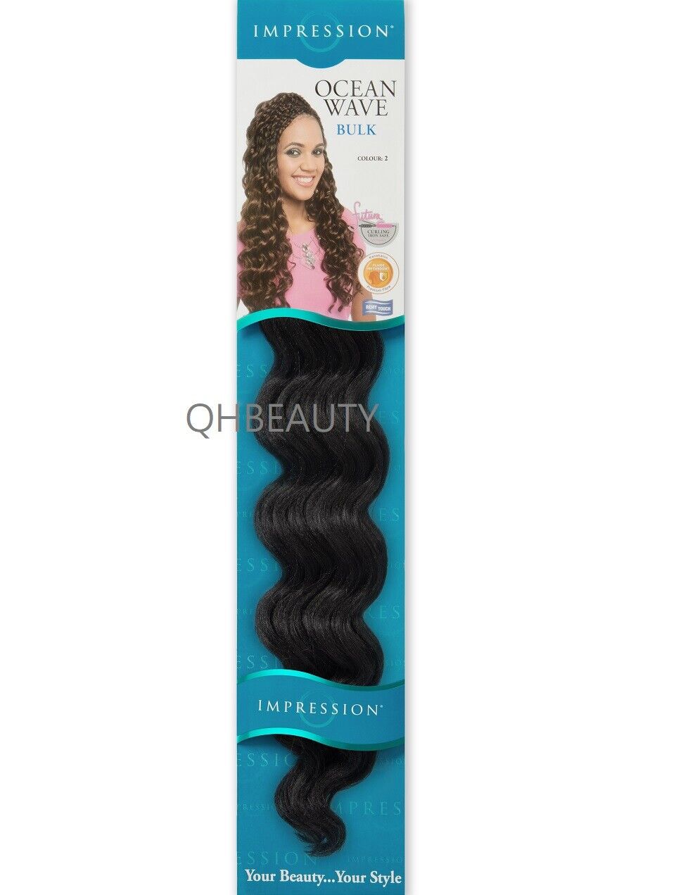 IMPRESSION SYNTHETIC HAIR EXTENSION CROCHET CURLY BRAID - OCEAN WAVE 20 INCH