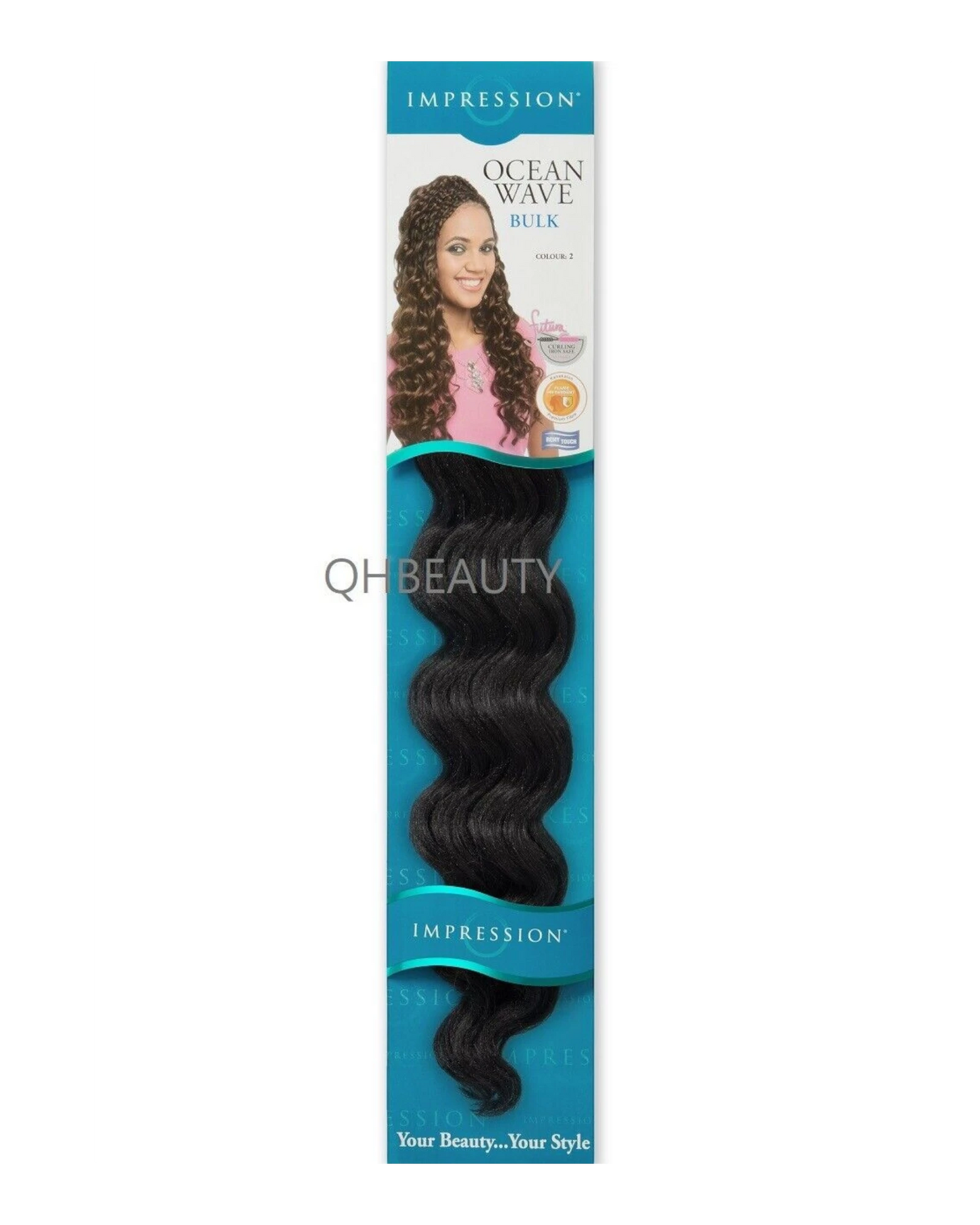 IMPRESSION SYNTHETIC HAIR EXTENSION CROCHET CURLY BRAID - OCEAN WAVE 20 INCH