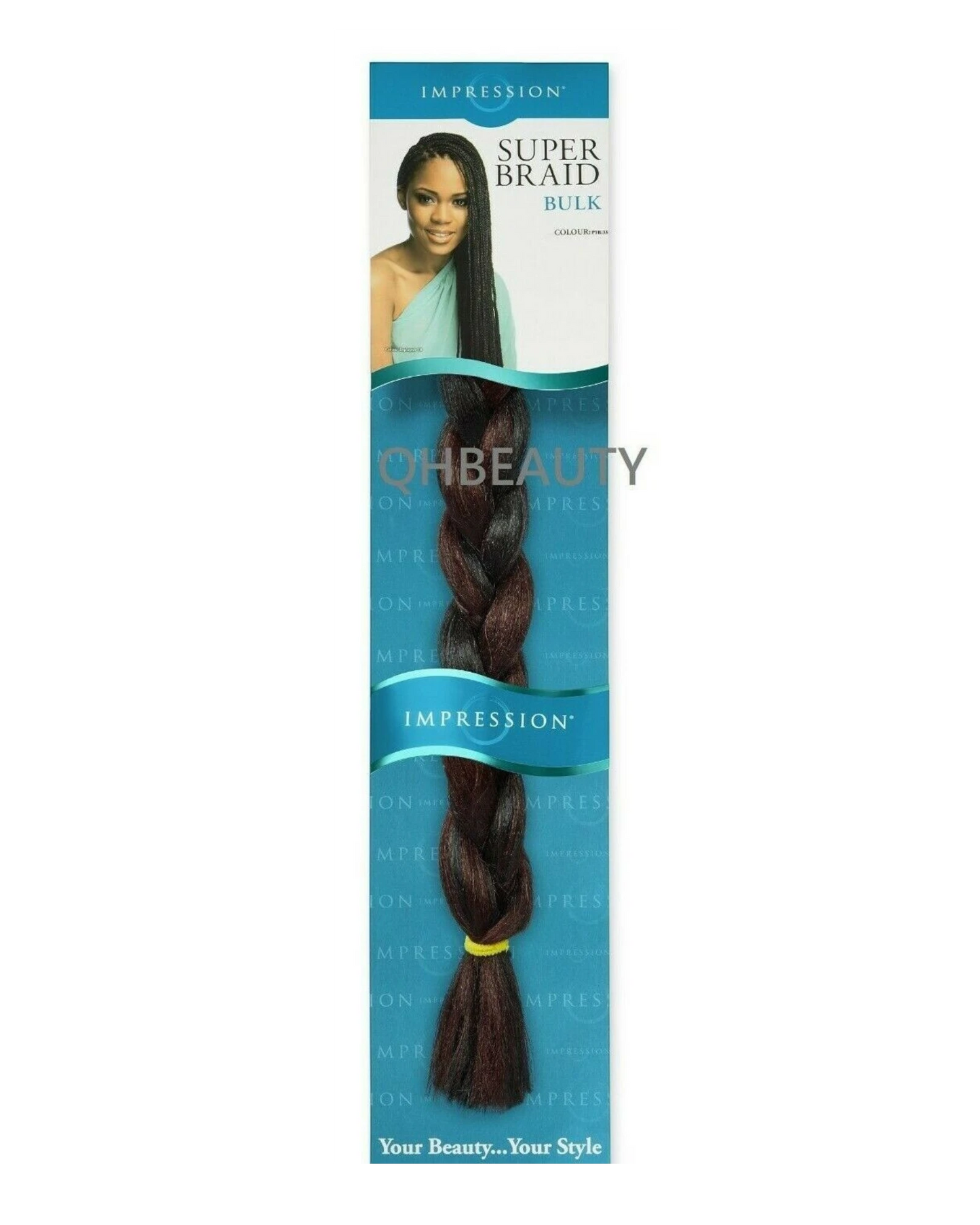 Impression Synthetic Natural Long Ultra Crochet Hair Extensions Super Braid 86"