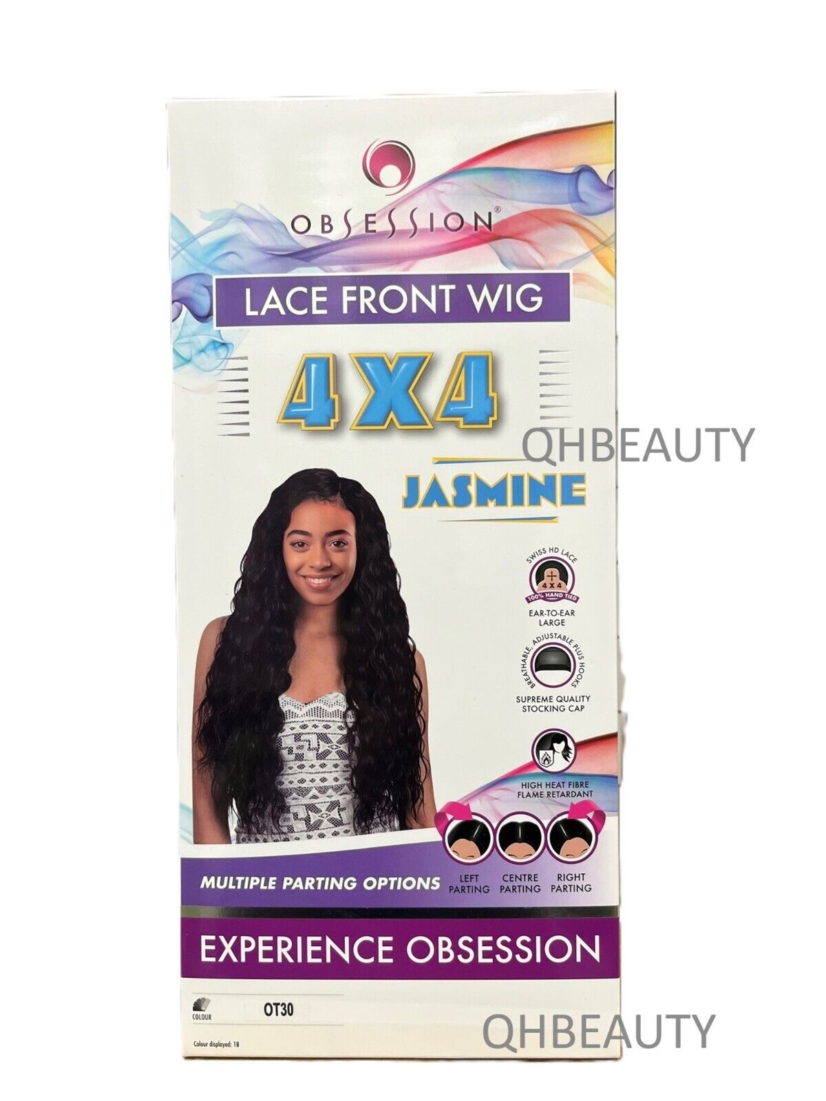 Obsession Synthetic Swiss HD 4x4 Lace Front Free Part Curly Hair Wig - JASMINE