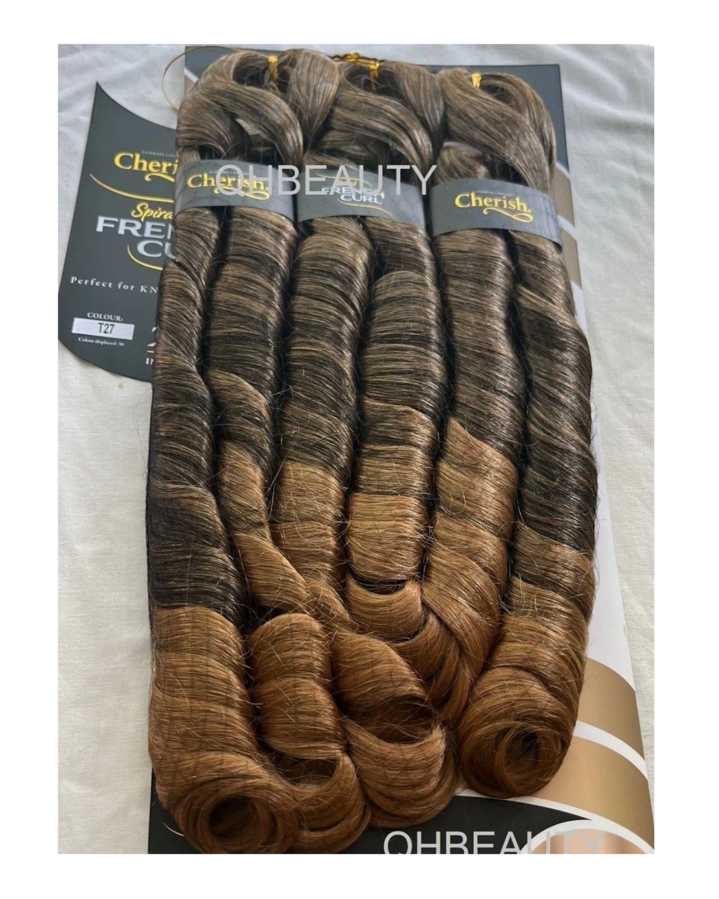 CHERISH SYNTHETIC CURLY HAIR EXTENSION BRAID - 3 x SPIRAL FRENCH CURL 28 INCHES