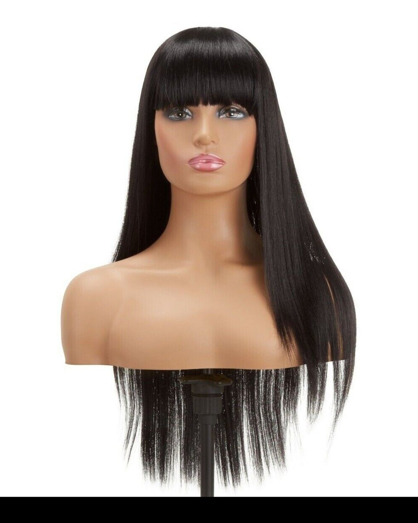 Impression Synthetic Hand Made Long Straight Bangs Hair Wig  Alexandra