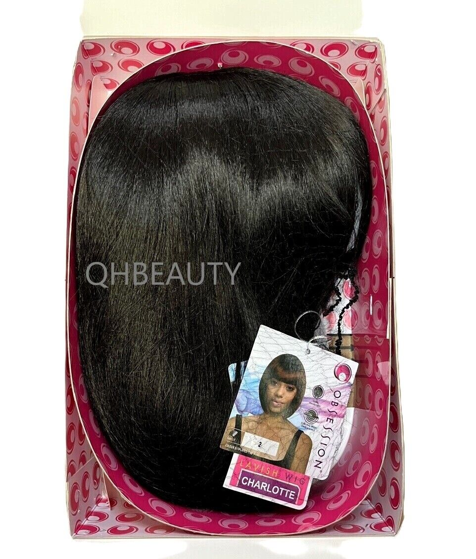Obsession Synthetic Lavish Straight Bob Bangs 100% Hand Tied Hair Wig  CHARLOTTE