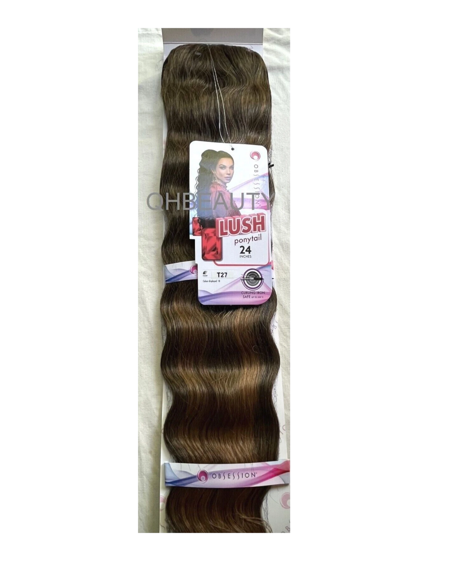 OBSESSION SYNTHETIC DRAWSTRING BODY WAVE CURLY  HAIR PONYTAIL - LUSH 24 INCHES