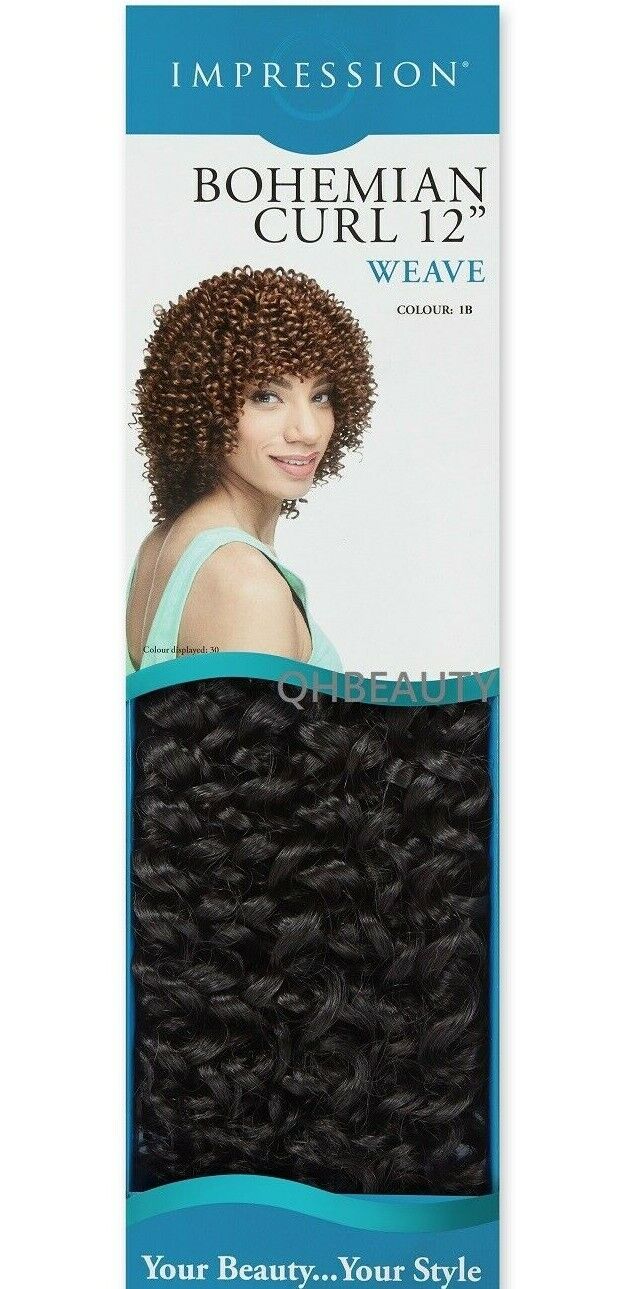 IMPRESSION SYNTHETIC SHORT CURLY HAIR EXTENSION WEAVE - BOHEMIAN CURL12 INCH