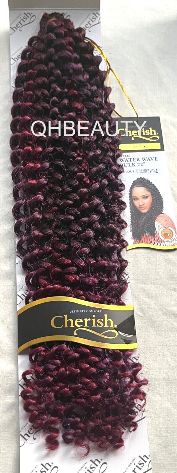 CHERISH SYNTHETIC BULK CROCHET BRAID TIGHT CURL HAIR EXTENSION - WATER WAVE 22"