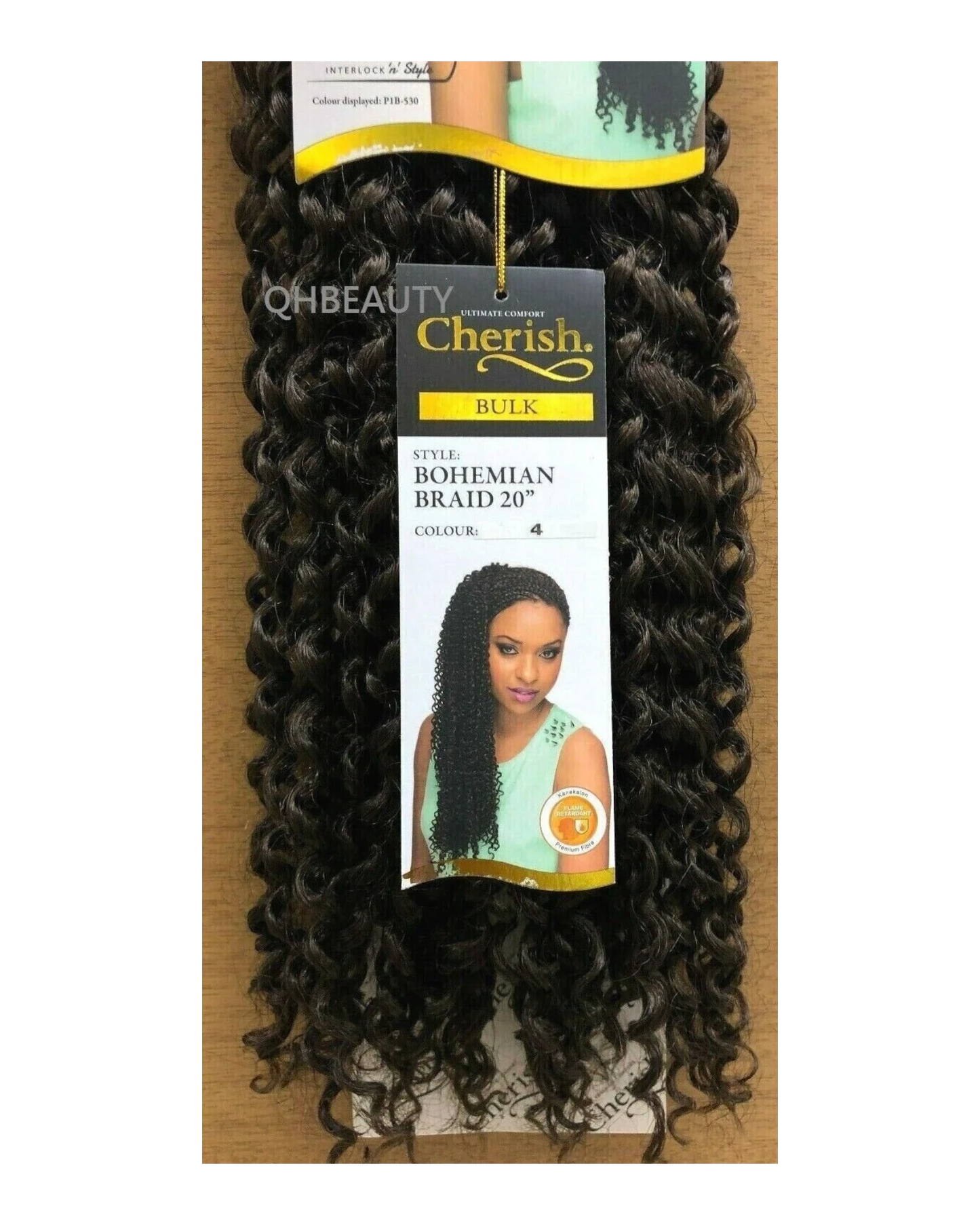 CHERISH SYNTHETIC CROCHET CURLY HAIR EXTENSION BRAID - BOHEMIAN BULK 20 INCH
