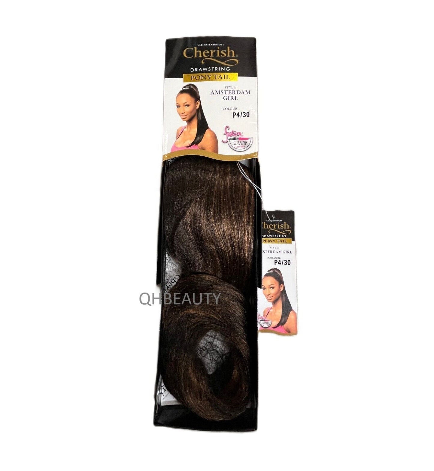 Cherish Synthetic Straight Drawstring Long Natural Ponytail - Amsterdam Girl
