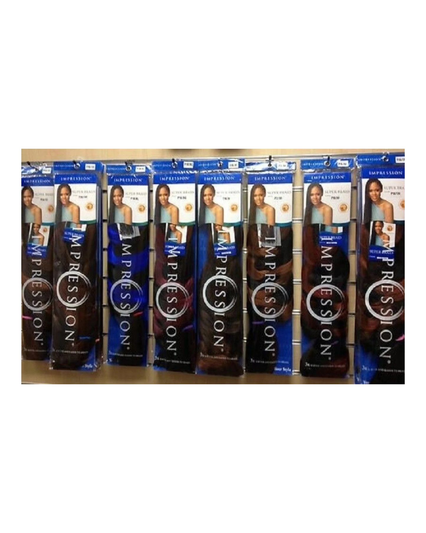 Impression Synthetic Natural Long Ultra Crochet Hair Extensions Super Braid 86"
