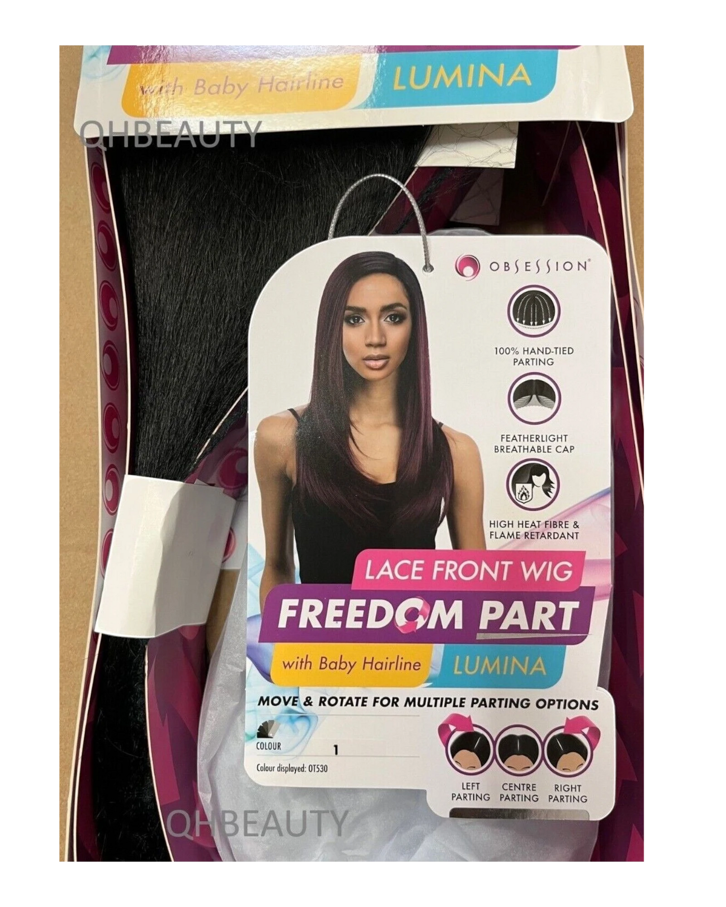 Obsession Synthetic Lace Front Free Part Hand Tied Straight Hair Wig - LUMINA