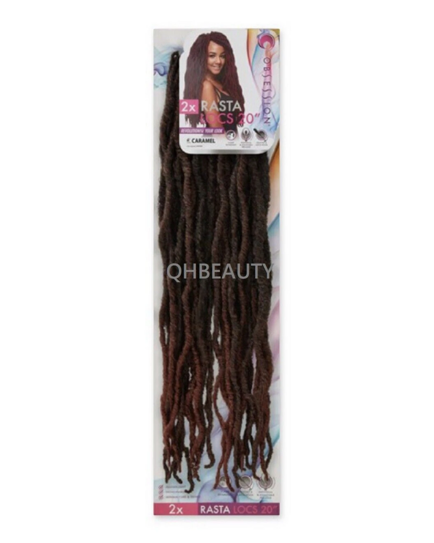 Obsession Synthetic Crochet Pre Looped Braid Hair Extension - RASTA LOCS 20 INCH