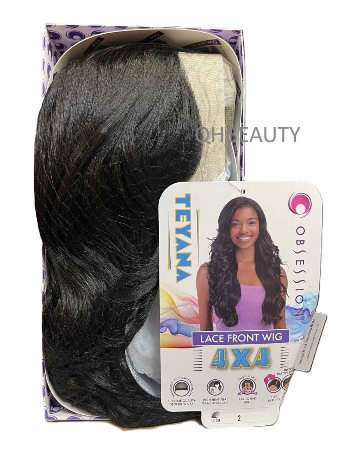 Obsession Synthetic Swiss HD 4x4 Lace Front Free Part Curly Hair Wig - TEYANA