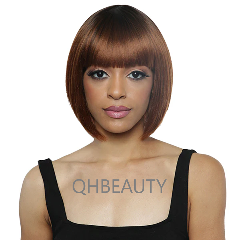 Obsession Synthetic Lavish Straight Bob Bangs 100% Hand Tied Hair Wig  CHARLOTTE