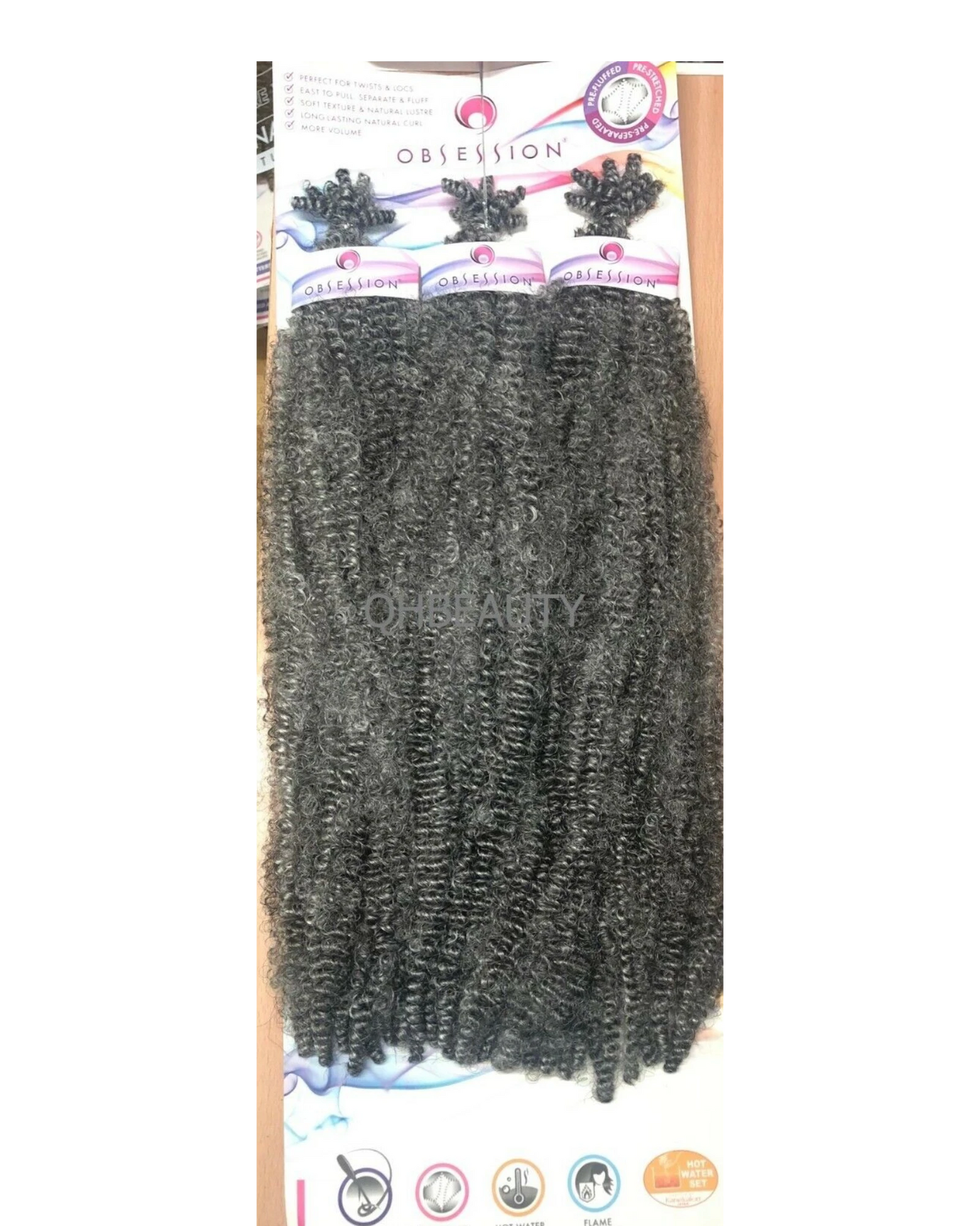 OBSESSION SYNTHETIC CROCHET BRAID 3X PRE-FLUFFED - POPPIN TWIST 28 INCHES