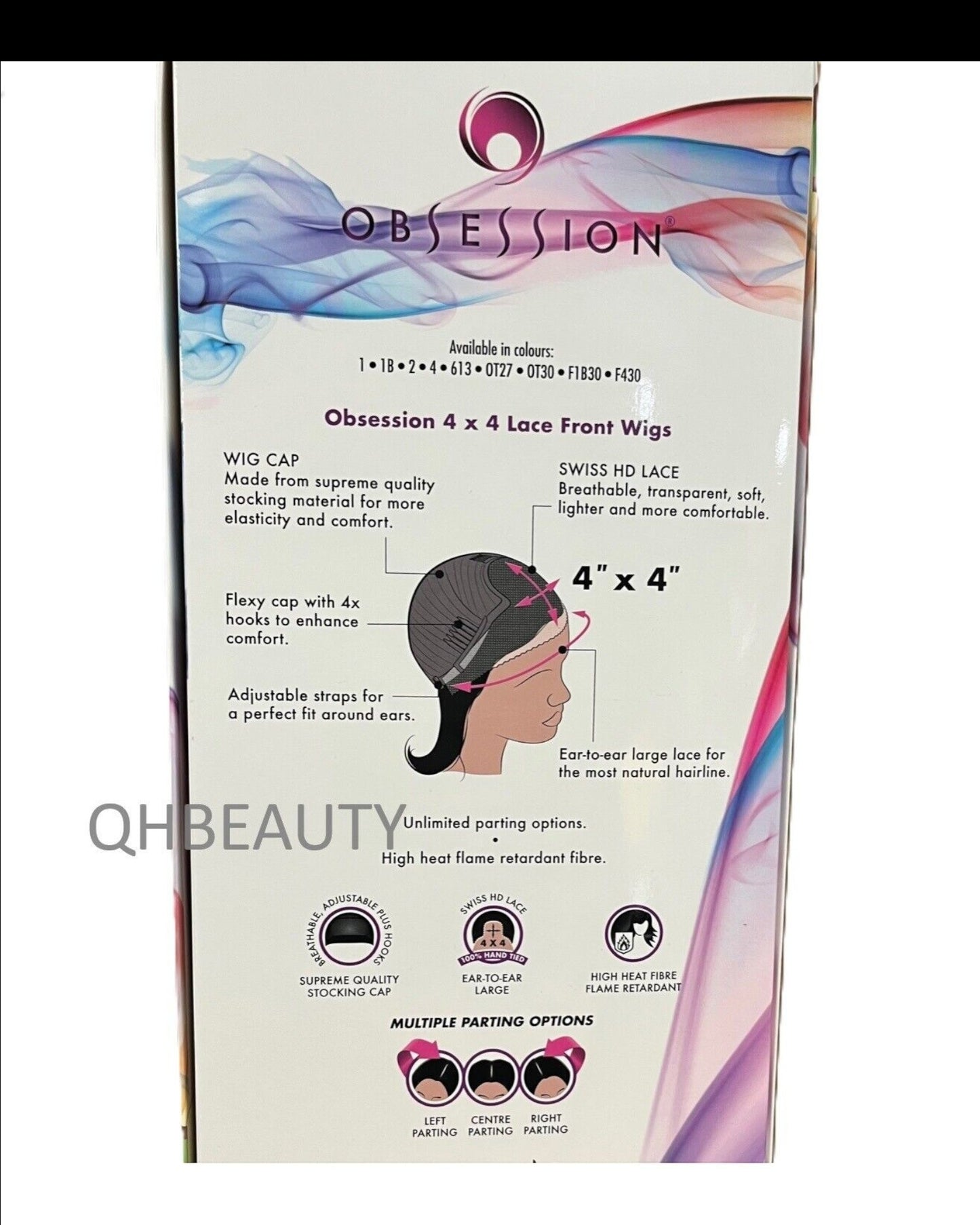 Obsession Synthetic Swiss HD 4x4 Lace Front Free Part Straight Hair Wig - JHENE