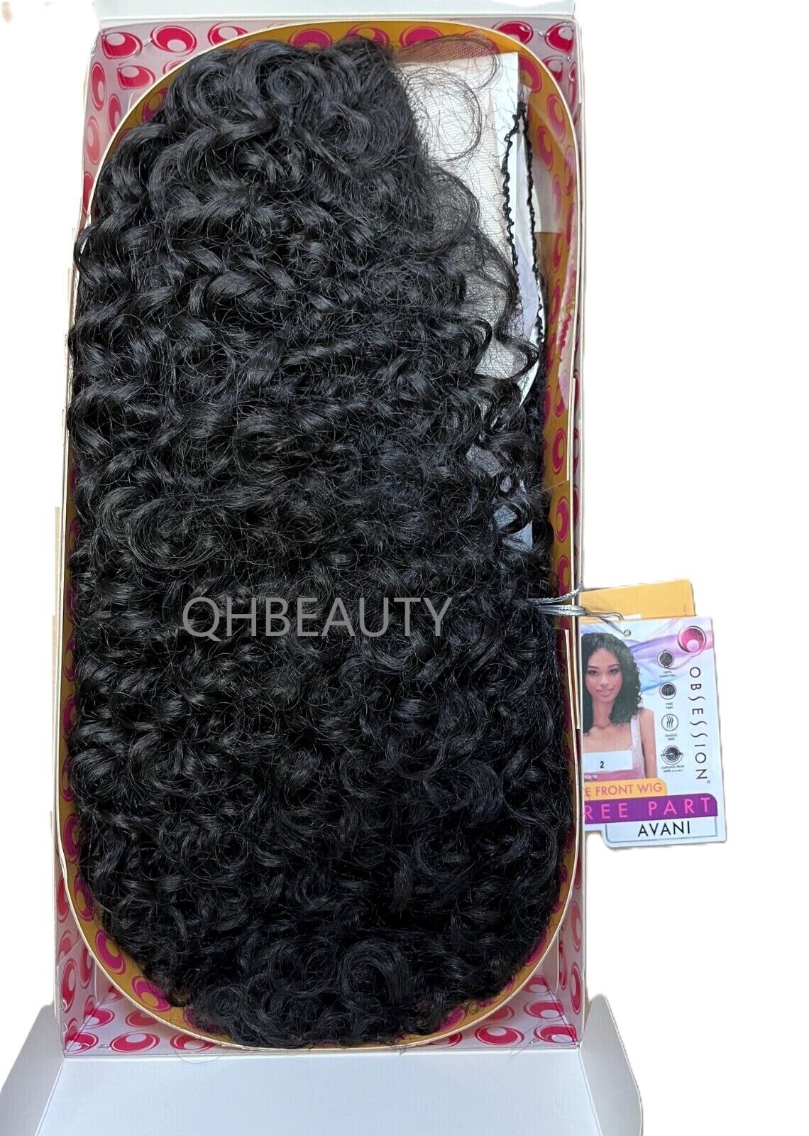 Obsession Synthetic Lace Front Free Part 100% Hand Tied Curly Hair Wig - AVANI
