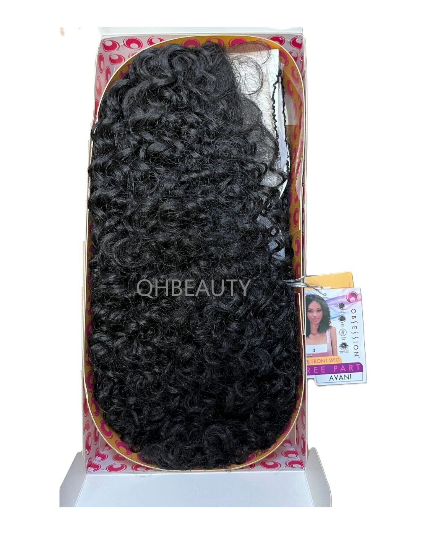 Obsession Synthetic Lace Front Free Part 100% Hand Tied Curly Hair Wig - AVANI